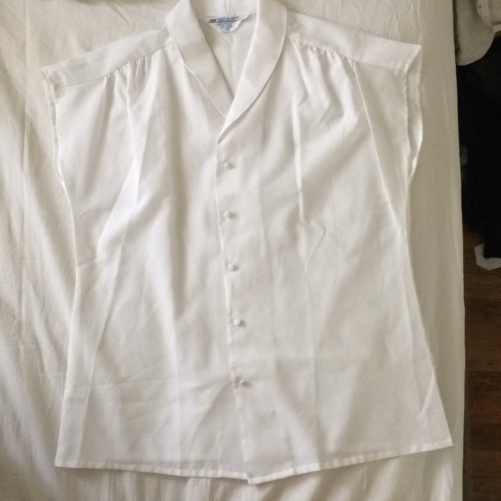 Sweet Vintage white collared blouse size 14 /large